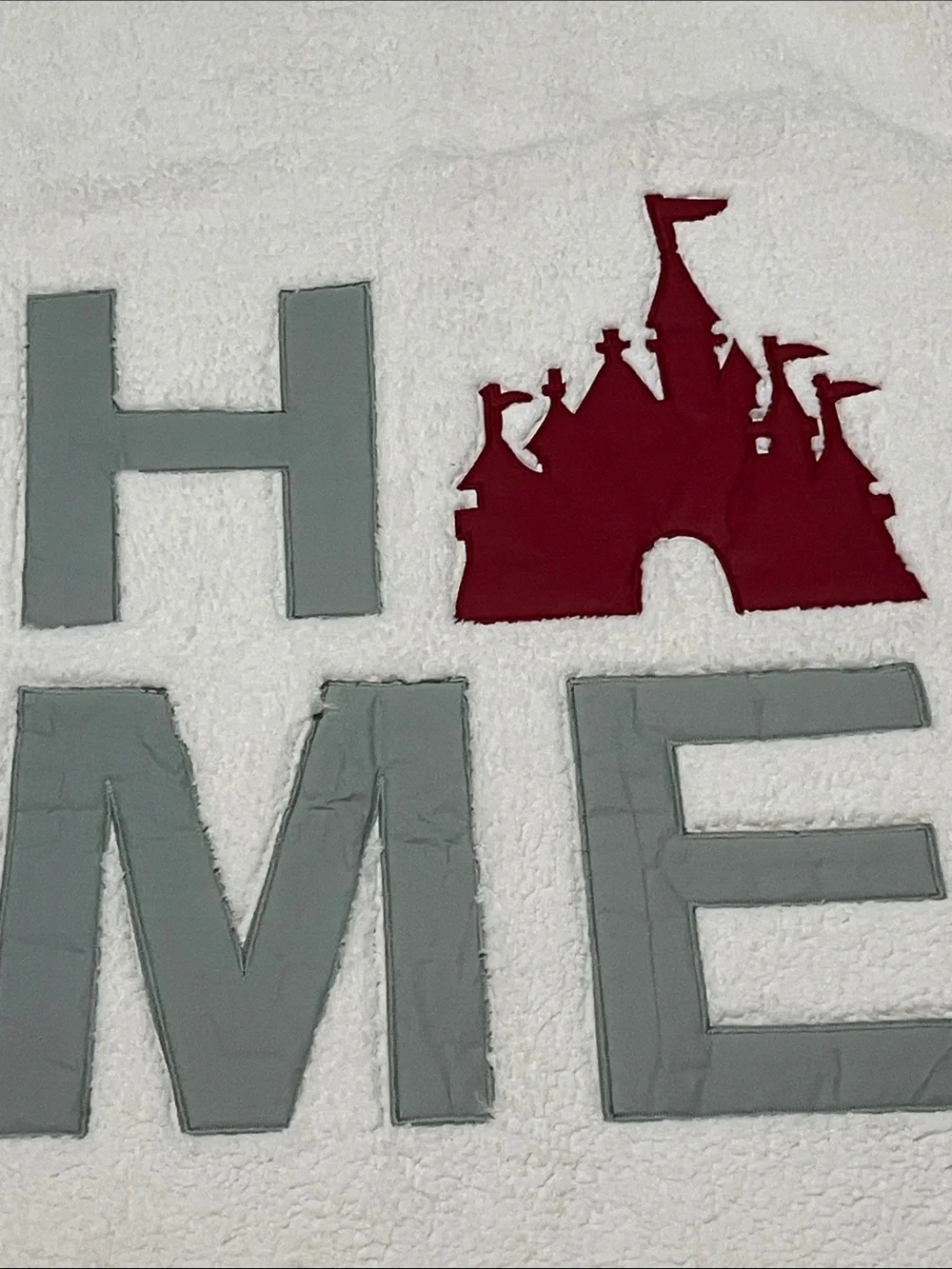 Disney Plush HOME Castle blanket - White & Rust NWOT